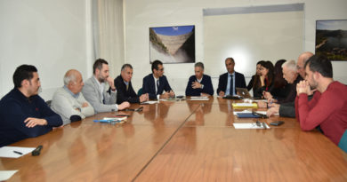 Roberto Frongia con i sindaci di Bosa, Modolo, Sindia, Birori e Silanus