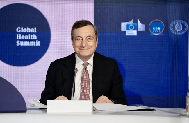 Mario Draghi, foto Governo.it licenza CC-BY-NC-SA 3.0 IT