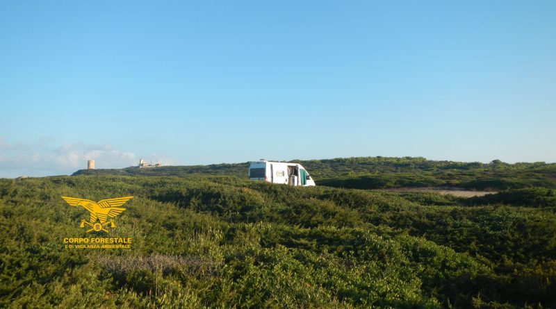 Campeggio abusivo, Corpo forestale della Regione Sardegna